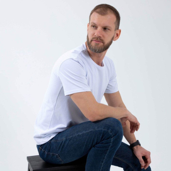 Футболка RACING (хлопок, унисекс, цвет «белый»)